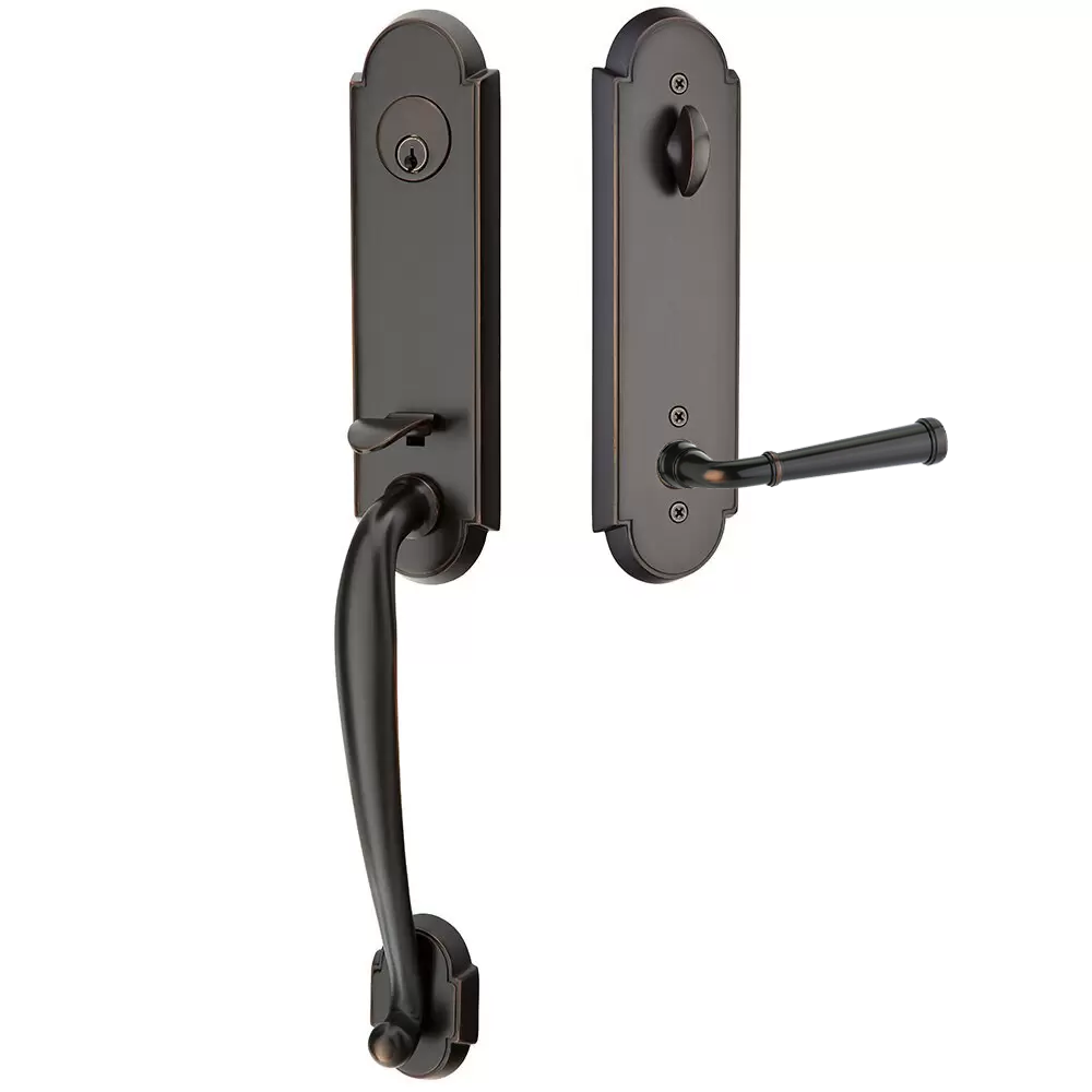 Emtek Richmond Tubular Entryset Monolithic with Merrimack Lever