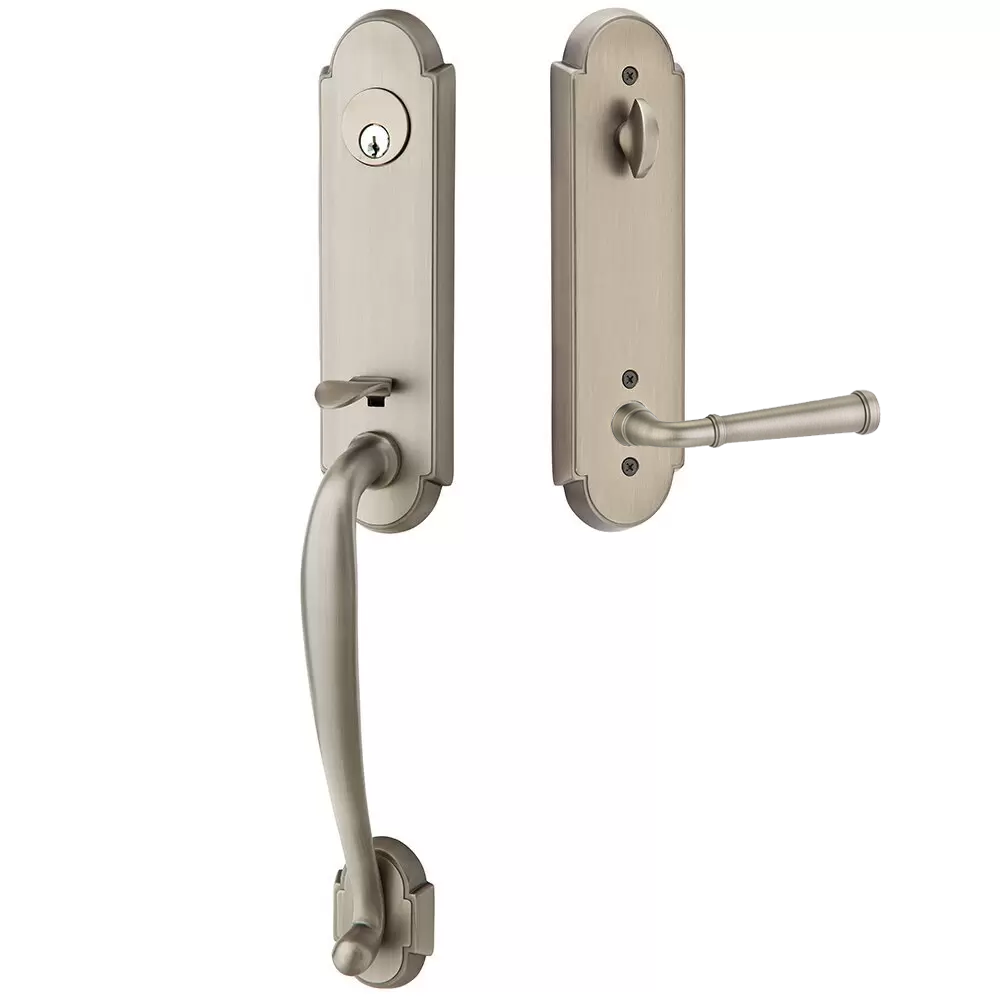 Emtek Richmond Tubular Entryset Monolithic with Merrimack Lever