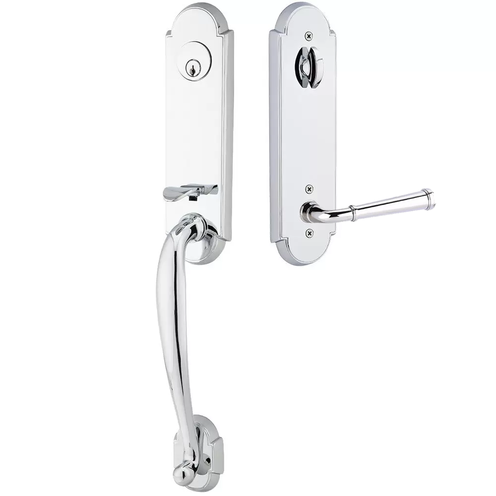 Emtek Richmond Tubular Entryset Monolithic with Merrimack Lever