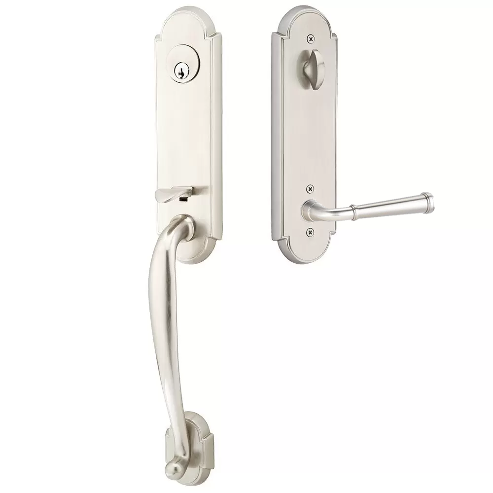 Emtek Richmond Tubular Entryset Monolithic with Merrimack Lever