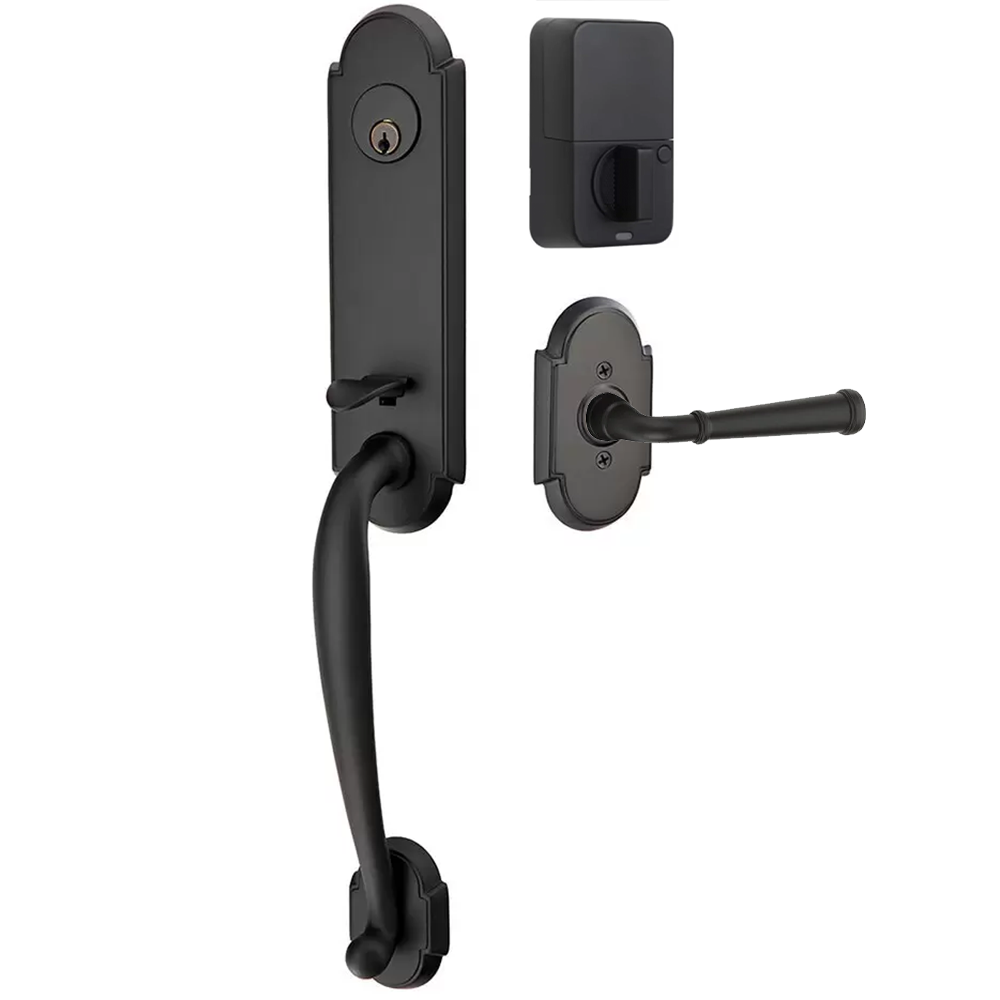 Emtek Richmond Tubular Entryset Monolithic with Merrimack Lever