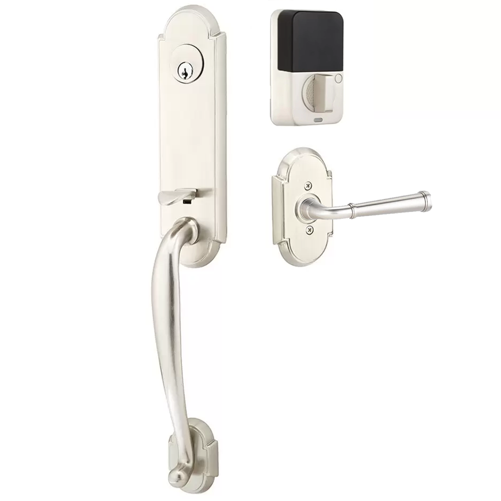 Emtek Richmond Tubular Entryset Monolithic with Merrimack Lever