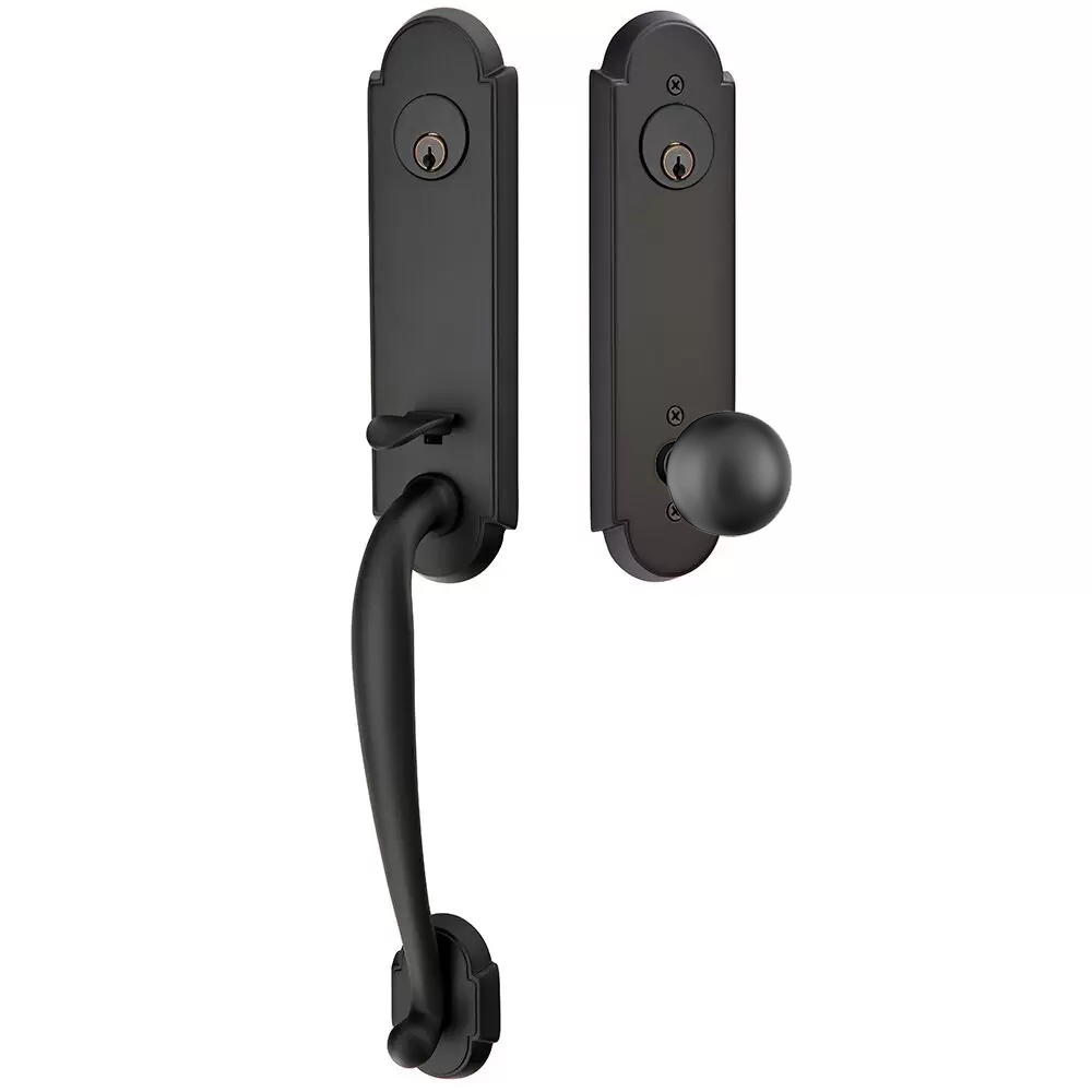 Emtek Richmond Tubular Entryset Monolithic with Orb Knob