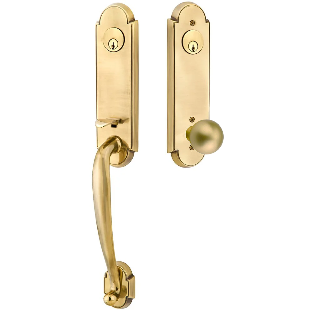 Emtek Richmond Tubular Entryset Monolithic with Orb Knob