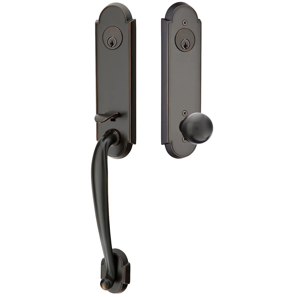 Emtek Richmond Tubular Entryset Monolithic with Orb Knob