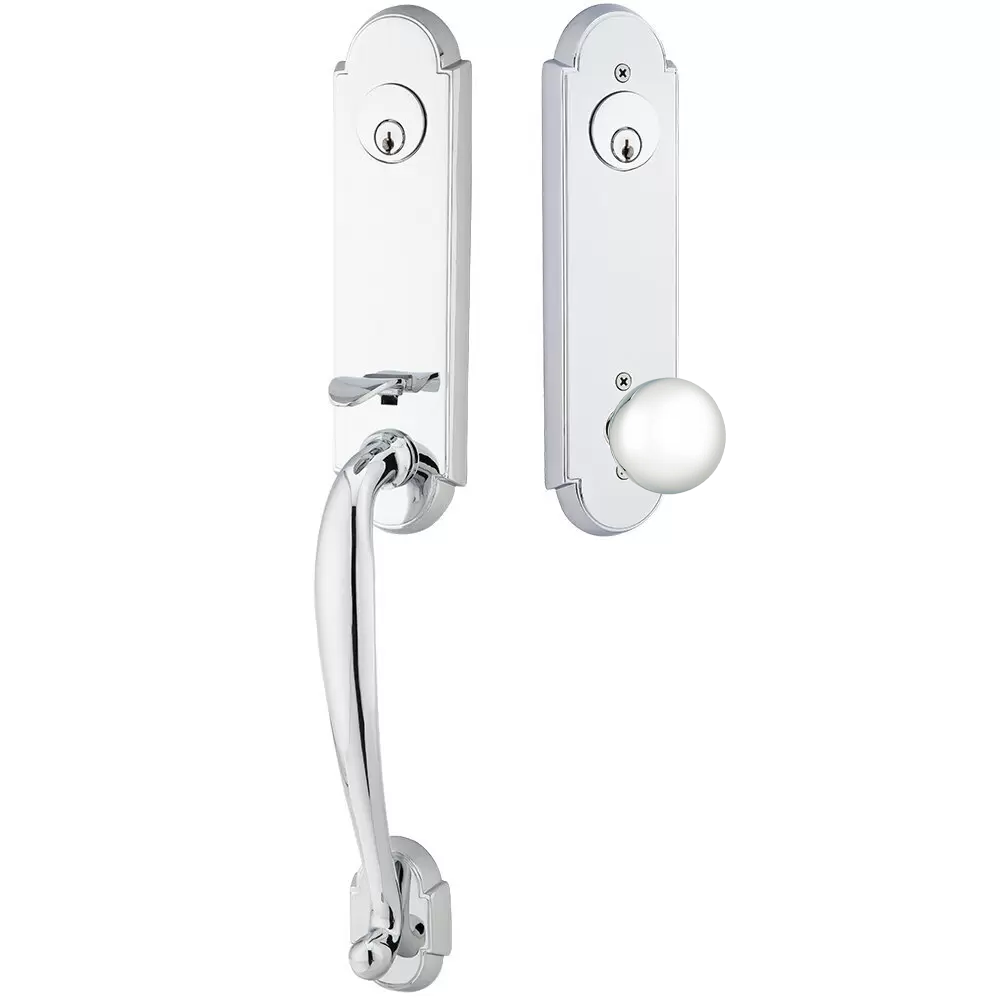 Emtek Richmond Tubular Entryset Monolithic with Orb Knob