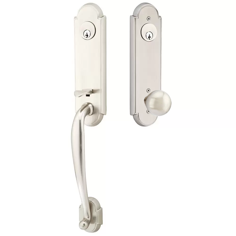 Emtek Richmond Tubular Entryset Monolithic with Orb Knob