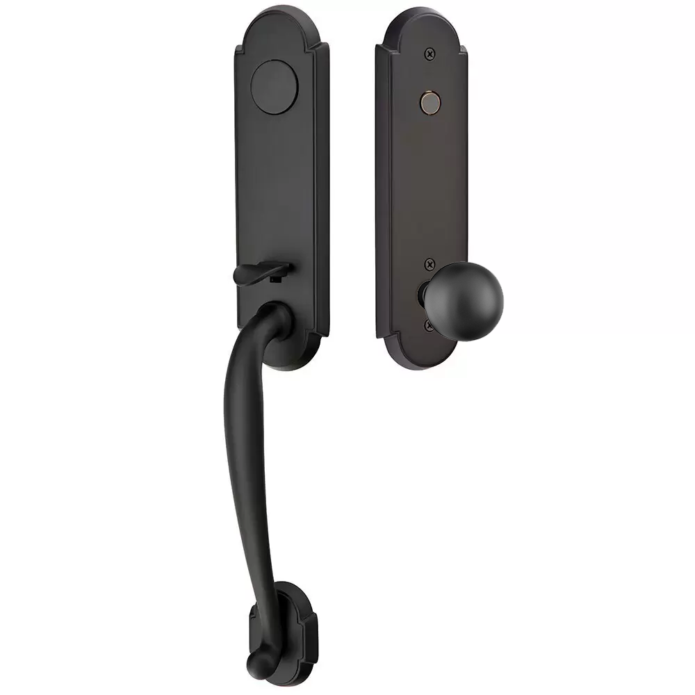 Emtek Richmond Tubular Entryset Monolithic with Orb Knob