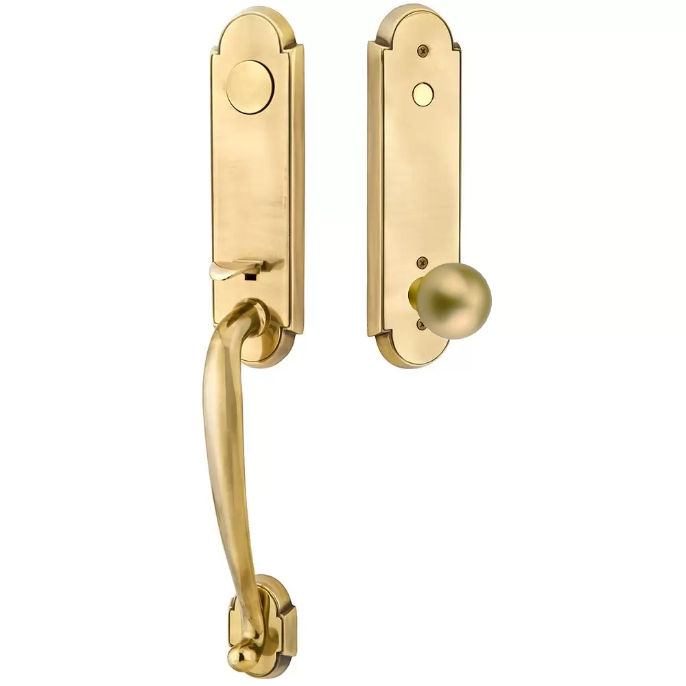 Emtek Richmond Tubular Entryset Monolithic with Orb Knob