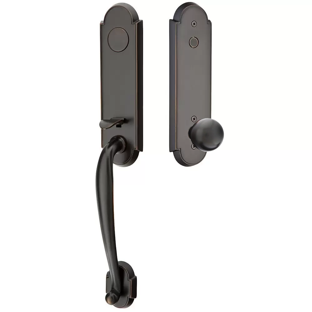 Emtek Richmond Tubular Entryset Monolithic with Orb Knob