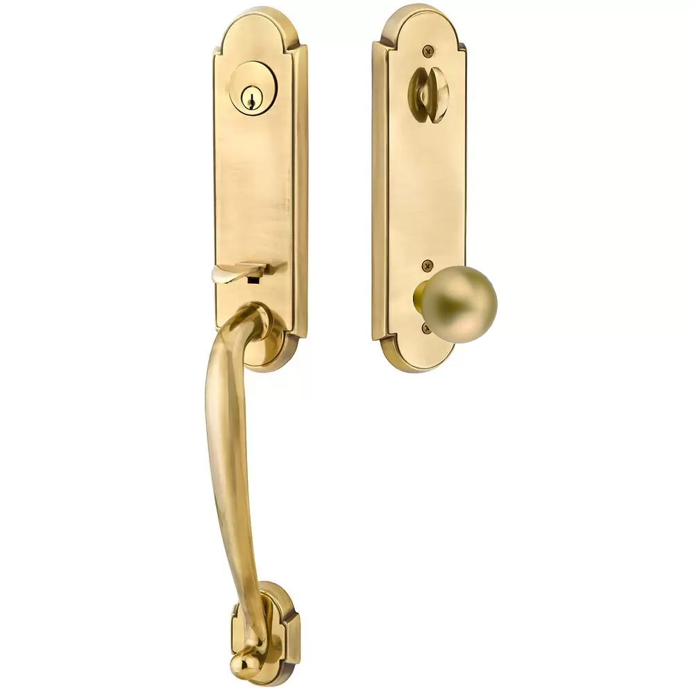 Emtek Richmond Tubular Entryset Monolithic with Orb Knob