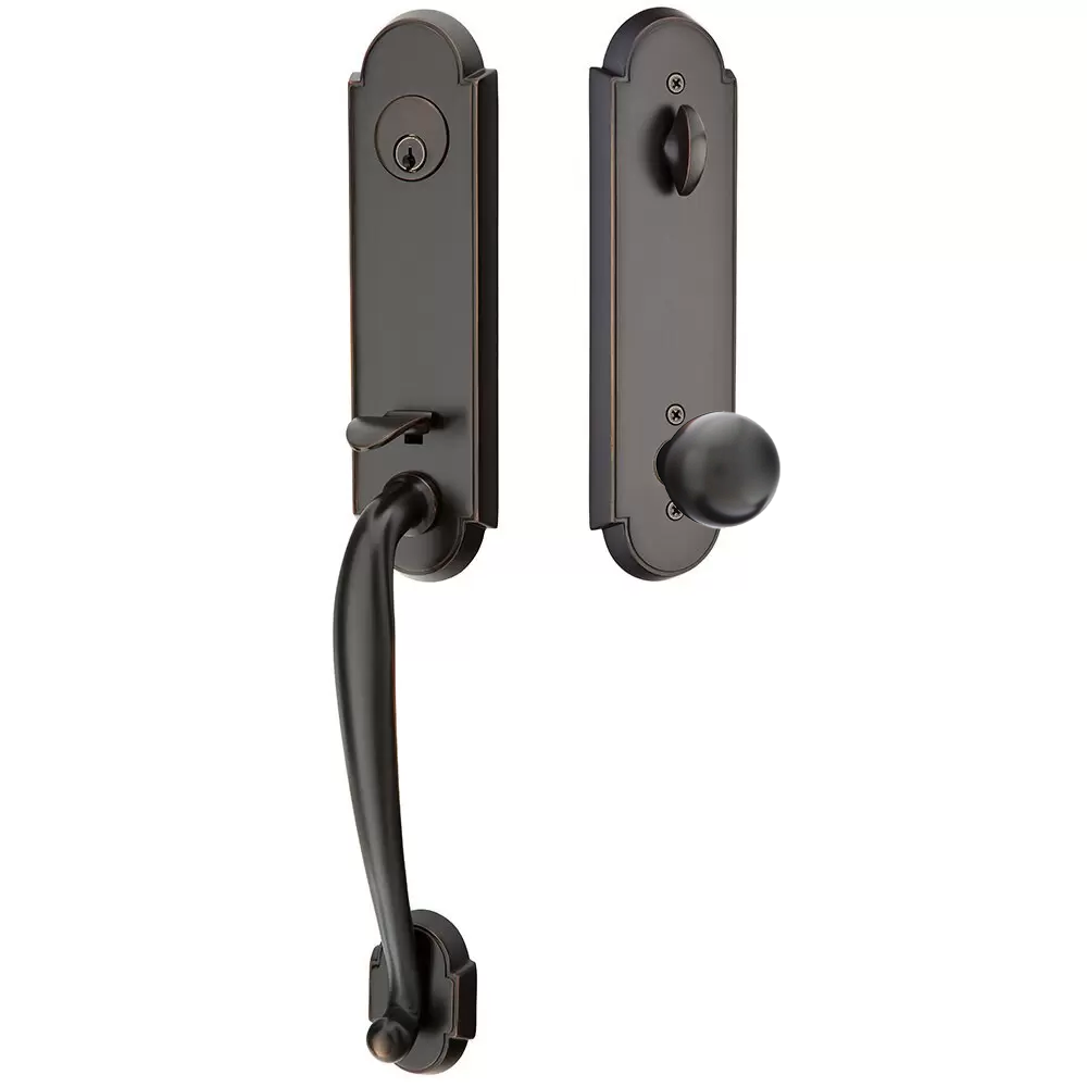 Emtek Richmond Tubular Entryset Monolithic with Orb Knob