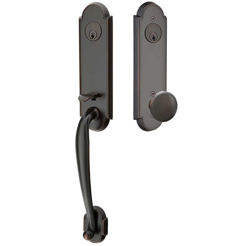 Emtek Richmond Tubular Entryset Monolithic with Providence Knob