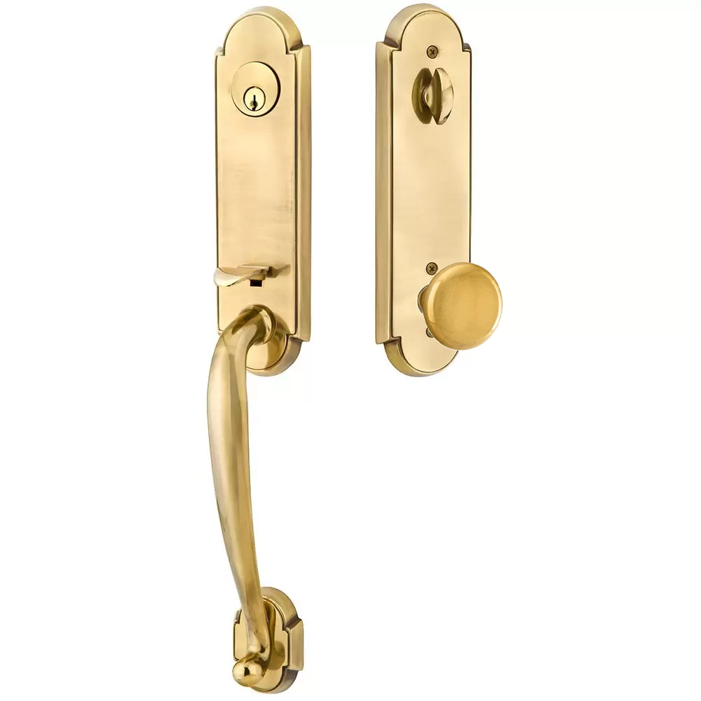 Emtek Richmond Tubular Entryset Monolithic with Providence Knob