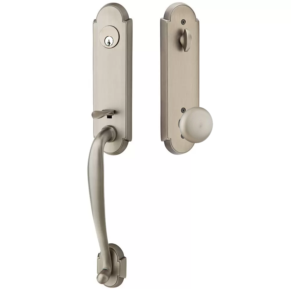 Emtek Richmond Tubular Entryset Monolithic with Providence Knob