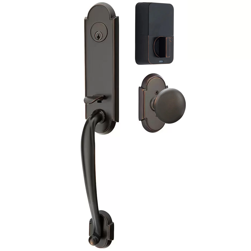 Emtek Richmond Tubular Entryset Monolithic with Providence Knob