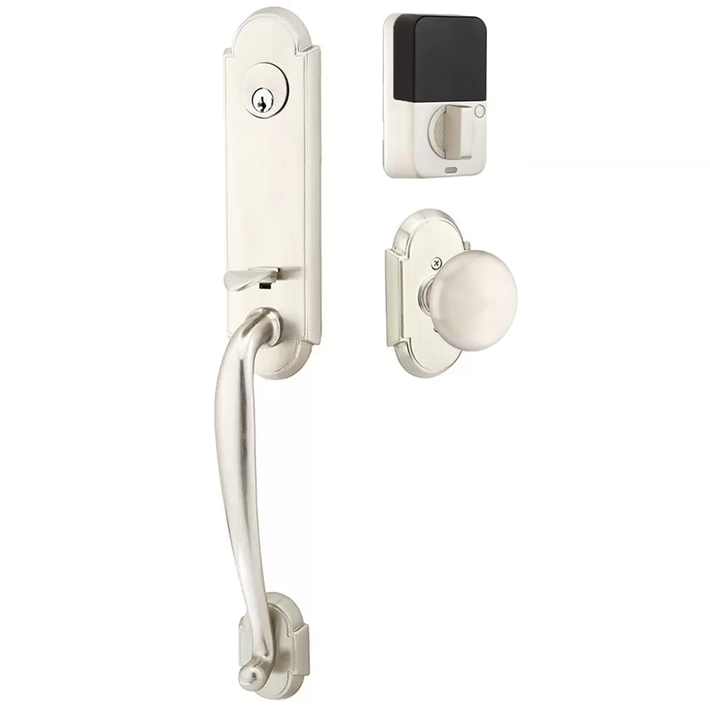 Emtek Richmond Tubular Entryset Monolithic with Providence Knob