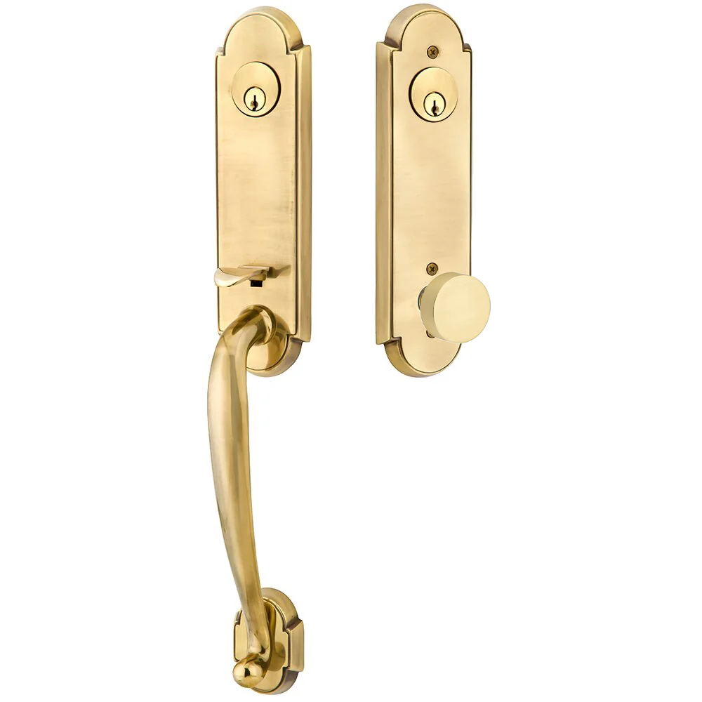 Emtek Richmond Tubular Entryset Monolithic with Round Knob