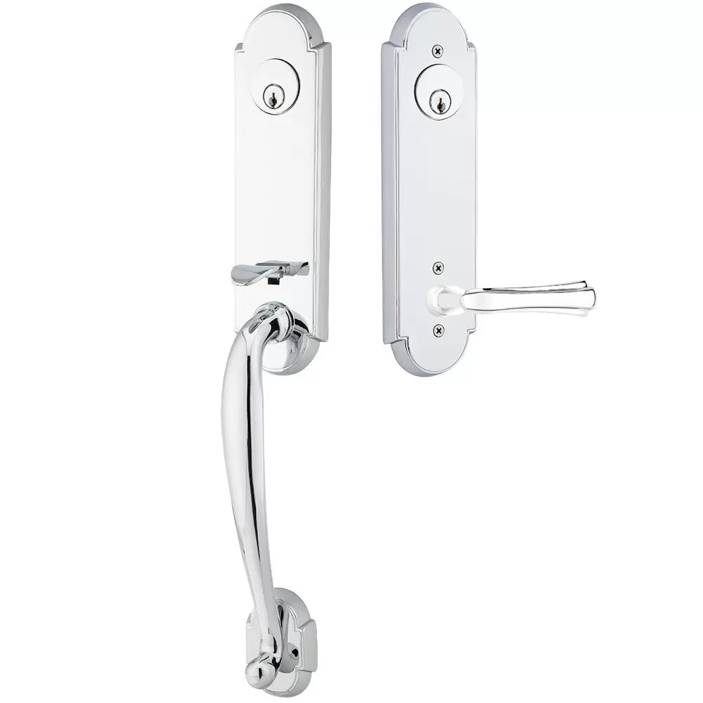 Emtek Richmond Tubular Entryset Monolithic with Wembley Lever