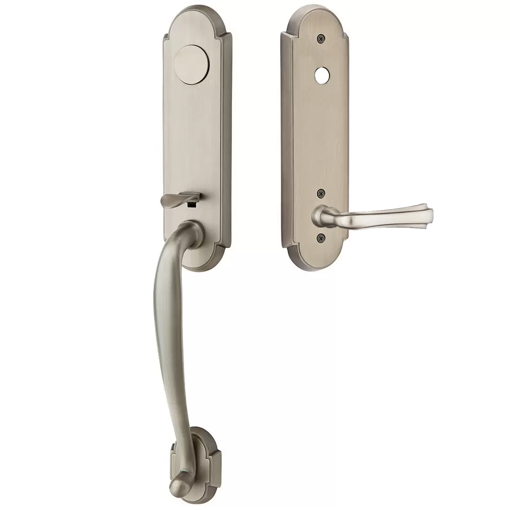 Emtek Richmond Tubular Entryset Monolithic with Wembley Lever