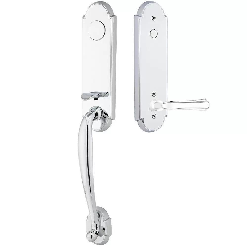 Emtek Richmond Tubular Entryset Monolithic with Wembley Lever