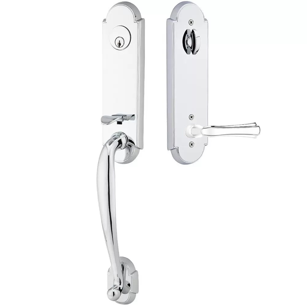 Emtek Richmond Tubular Entryset Monolithic with Wembley Lever