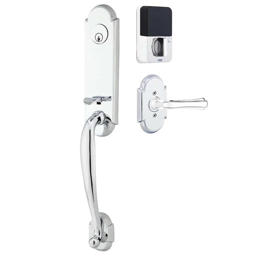 Emtek Richmond Tubular Entryset Monolithic with Wembley Lever