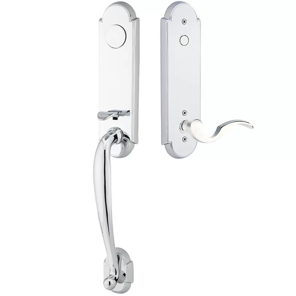 Emtek Richmond Tubular Entryset Monolithic with Cortina Lever