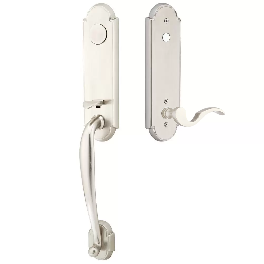 Emtek Richmond Tubular Entryset Monolithic with Cortina Lever