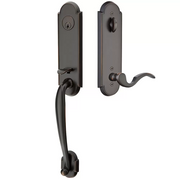 Emtek Richmond Tubular Entryset Monolithic with Cortina Lever