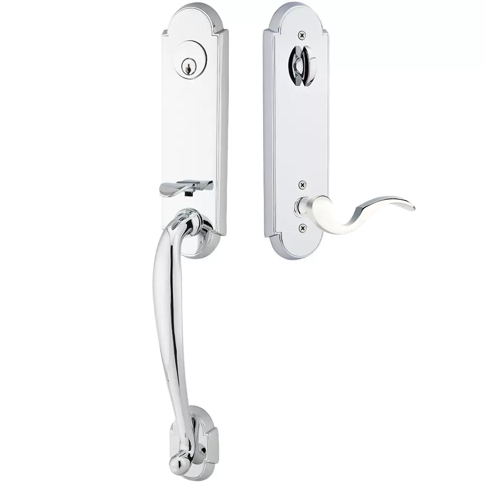 Emtek Richmond Tubular Entryset Monolithic with Cortina Lever