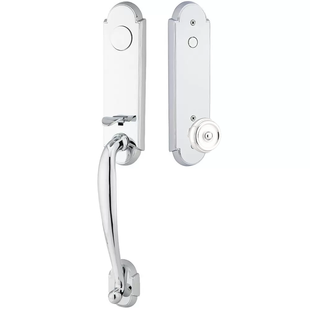 Emtek Richmond Tubular Entryset Monolithic with Waverly Knob