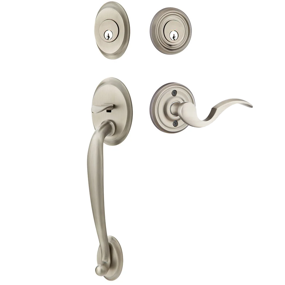 Emtek Saratoga Tubular Entryset Sectional with Cortina Lever