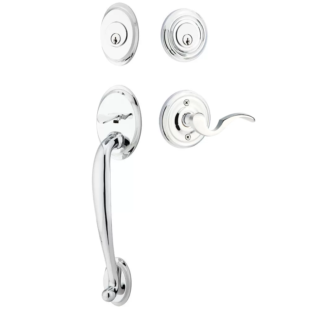 Emtek Saratoga Tubular Entryset Sectional with Cortina Lever