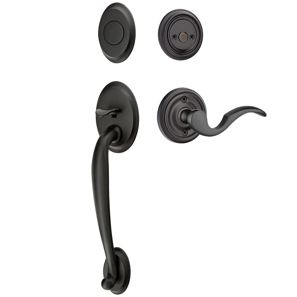 Emtek Saratoga Tubular Entryset Sectional with Cortina Lever