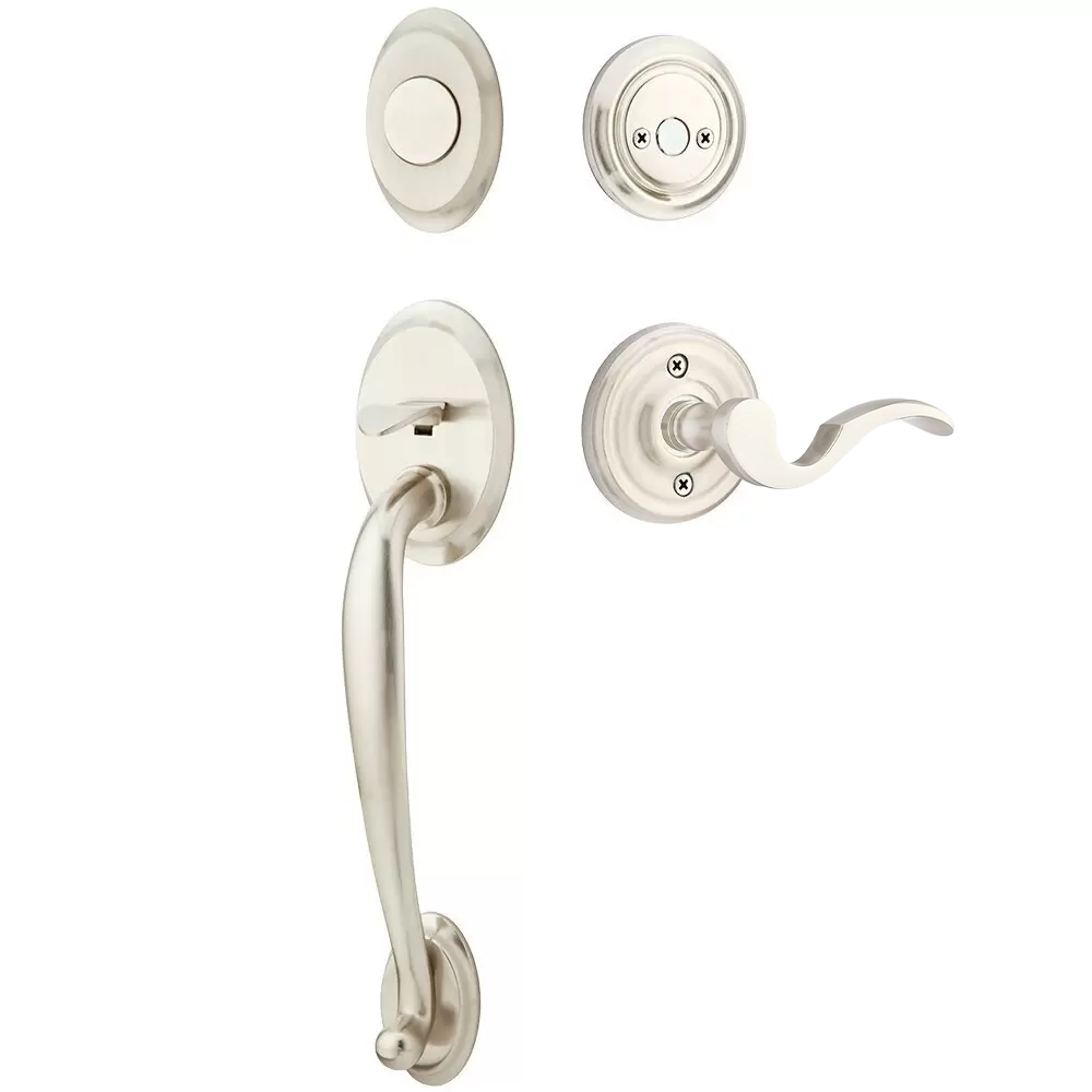 Emtek Saratoga Tubular Entryset Sectional with Cortina Lever