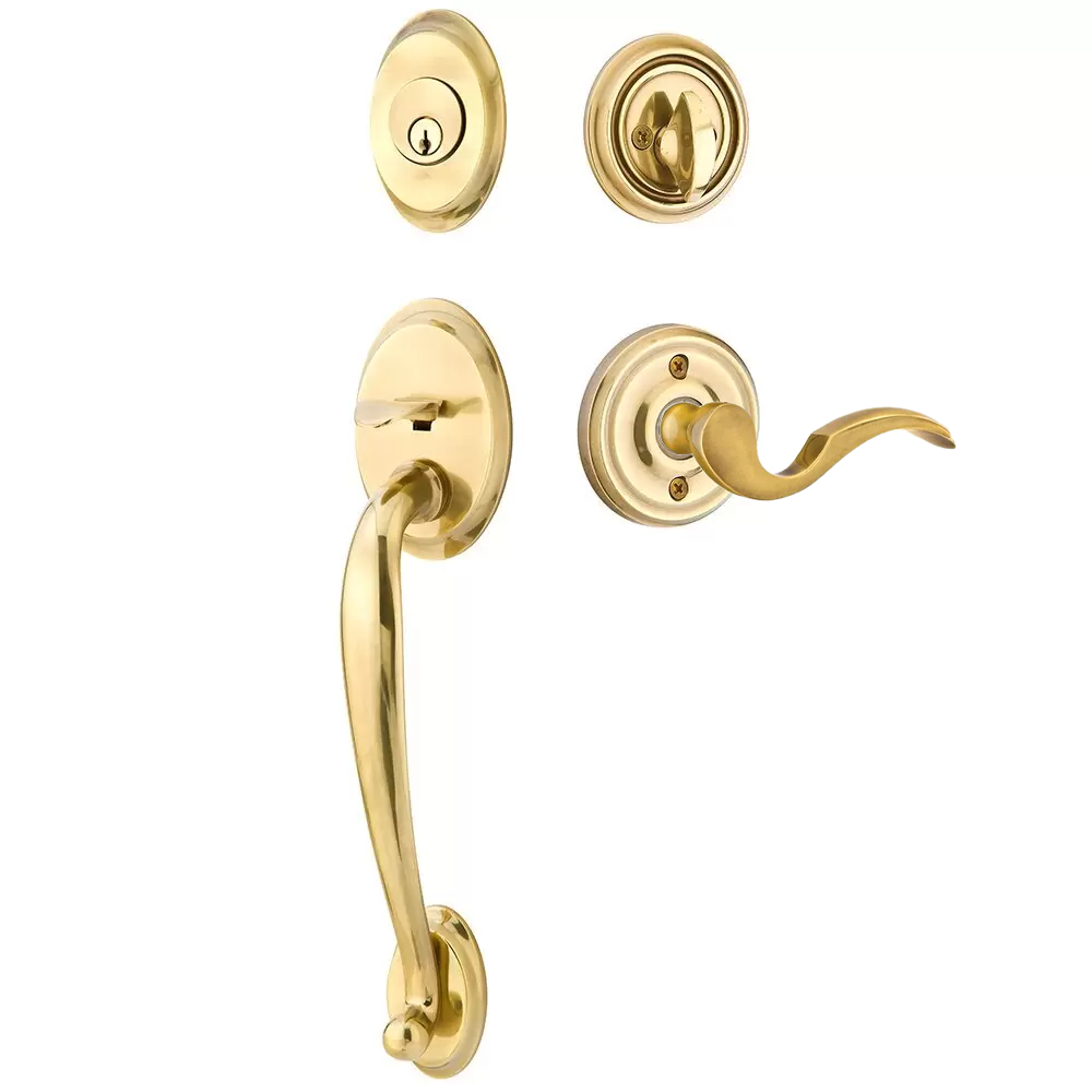 Emtek Saratoga Tubular Entryset Sectional with Cortina Lever