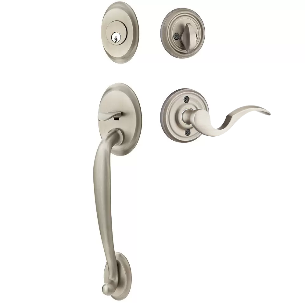 Emtek Saratoga Tubular Entryset Sectional with Cortina Lever