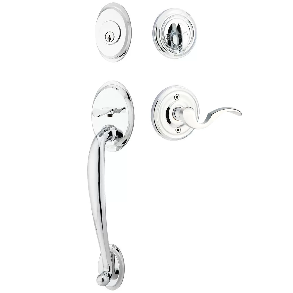 Emtek Saratoga Tubular Entryset Sectional with Cortina Lever