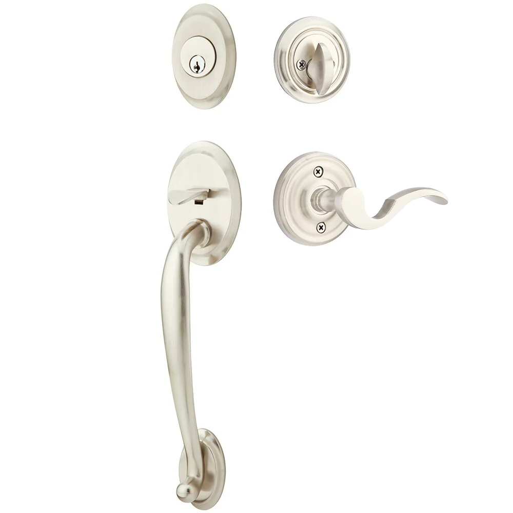 Emtek Saratoga Tubular Entryset Sectional with Cortina Lever