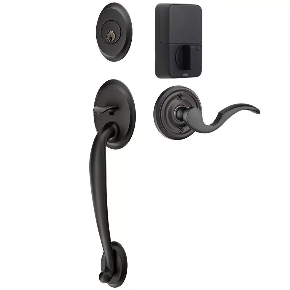 Emtek Saratoga Tubular Entryset Sectional with Cortina Lever