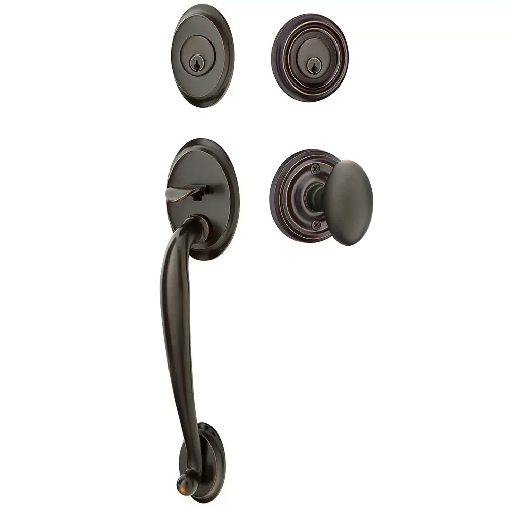 Emtek Saratoga Tubular Entryset Sectional with Egg Knob