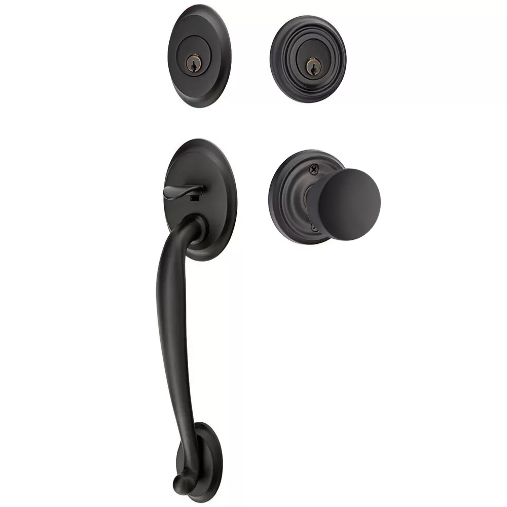 Emtek Saratoga Tubular Entryset Sectional with Laurent Knob