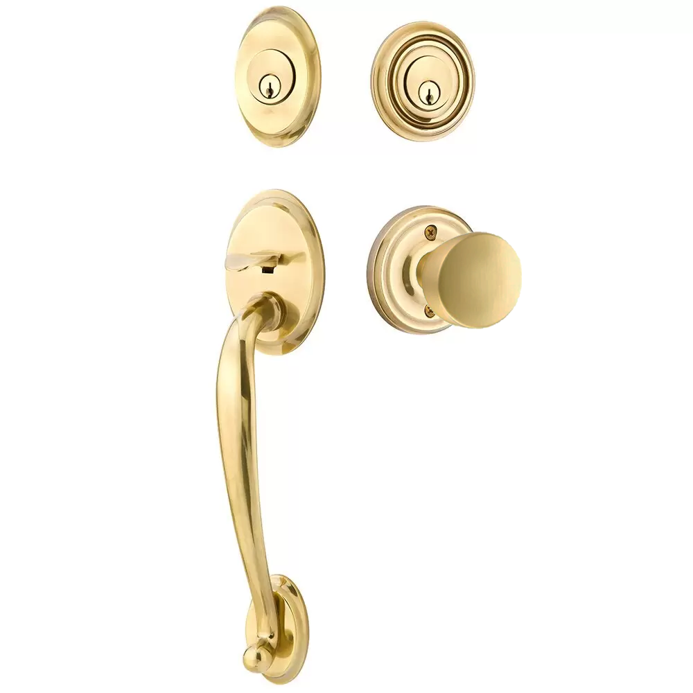 Emtek Saratoga Tubular Entryset Sectional with Laurent Knob