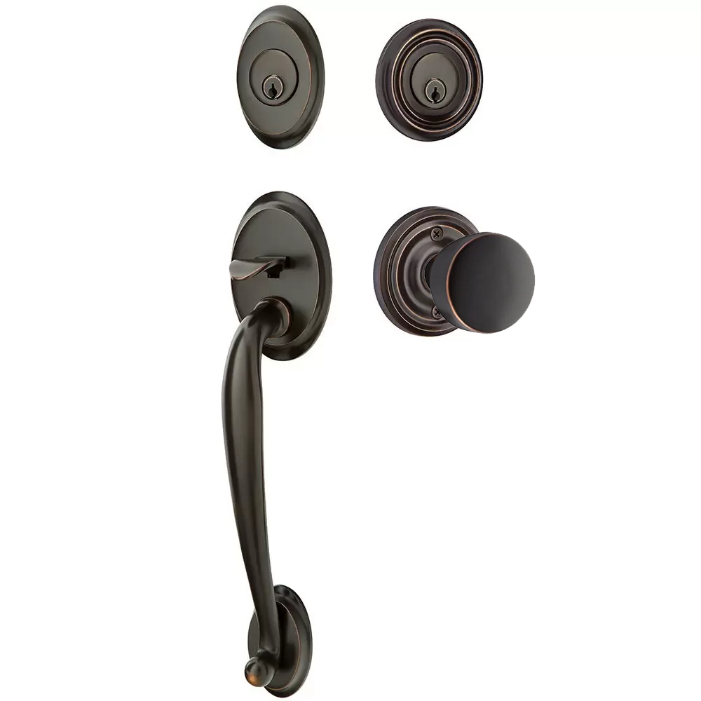 Emtek Saratoga Tubular Entryset Sectional with Laurent Knob