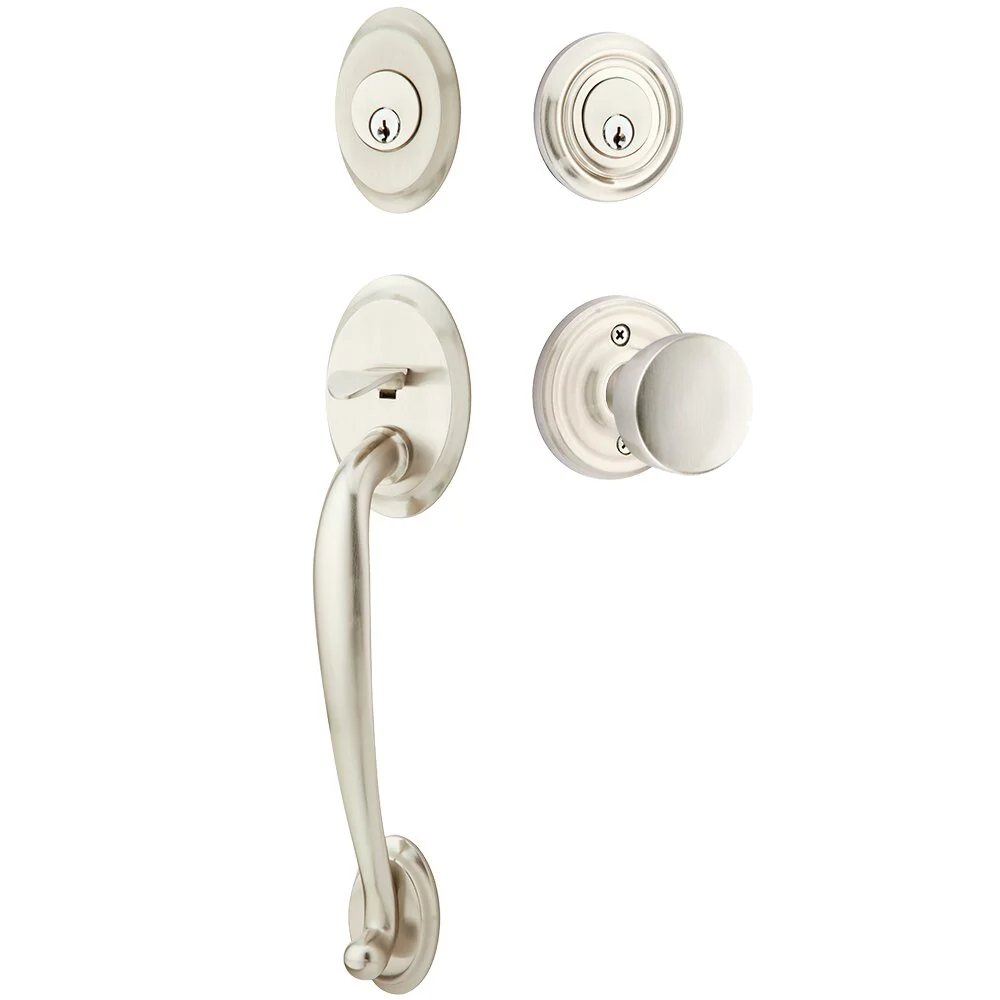 Emtek Saratoga Tubular Entryset Sectional with Laurent Knob