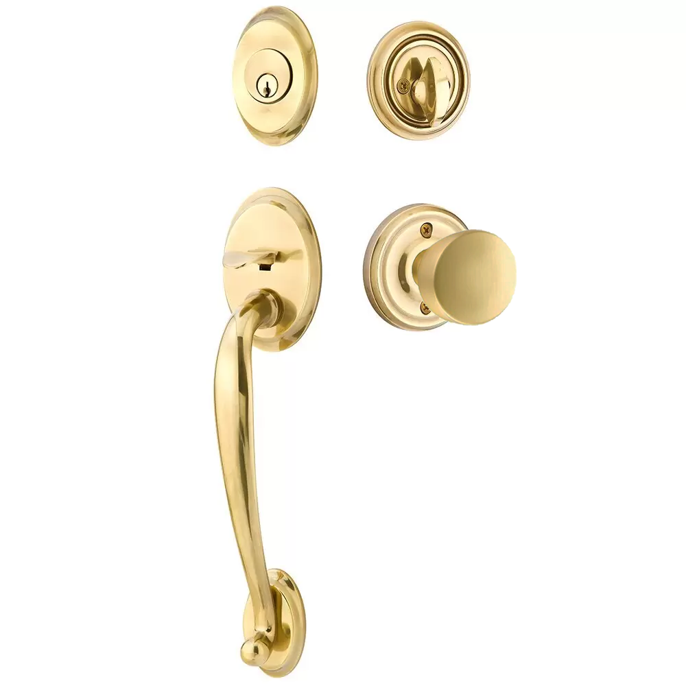 Emtek Saratoga Tubular Entryset Sectional with Laurent Knob