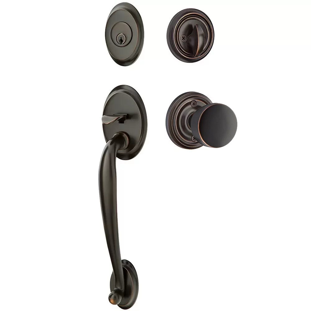 Emtek Saratoga Tubular Entryset Sectional with Laurent Knob