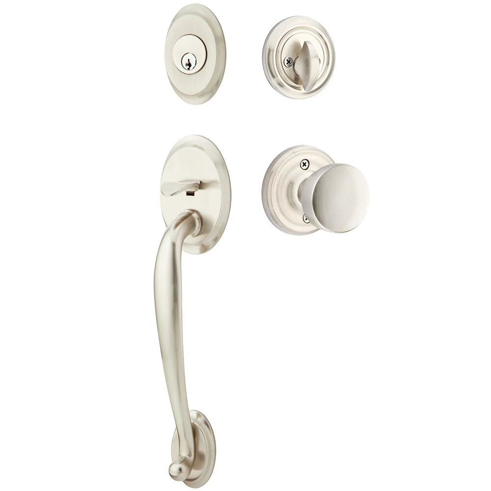 Emtek Saratoga Tubular Entryset Sectional with Laurent Knob