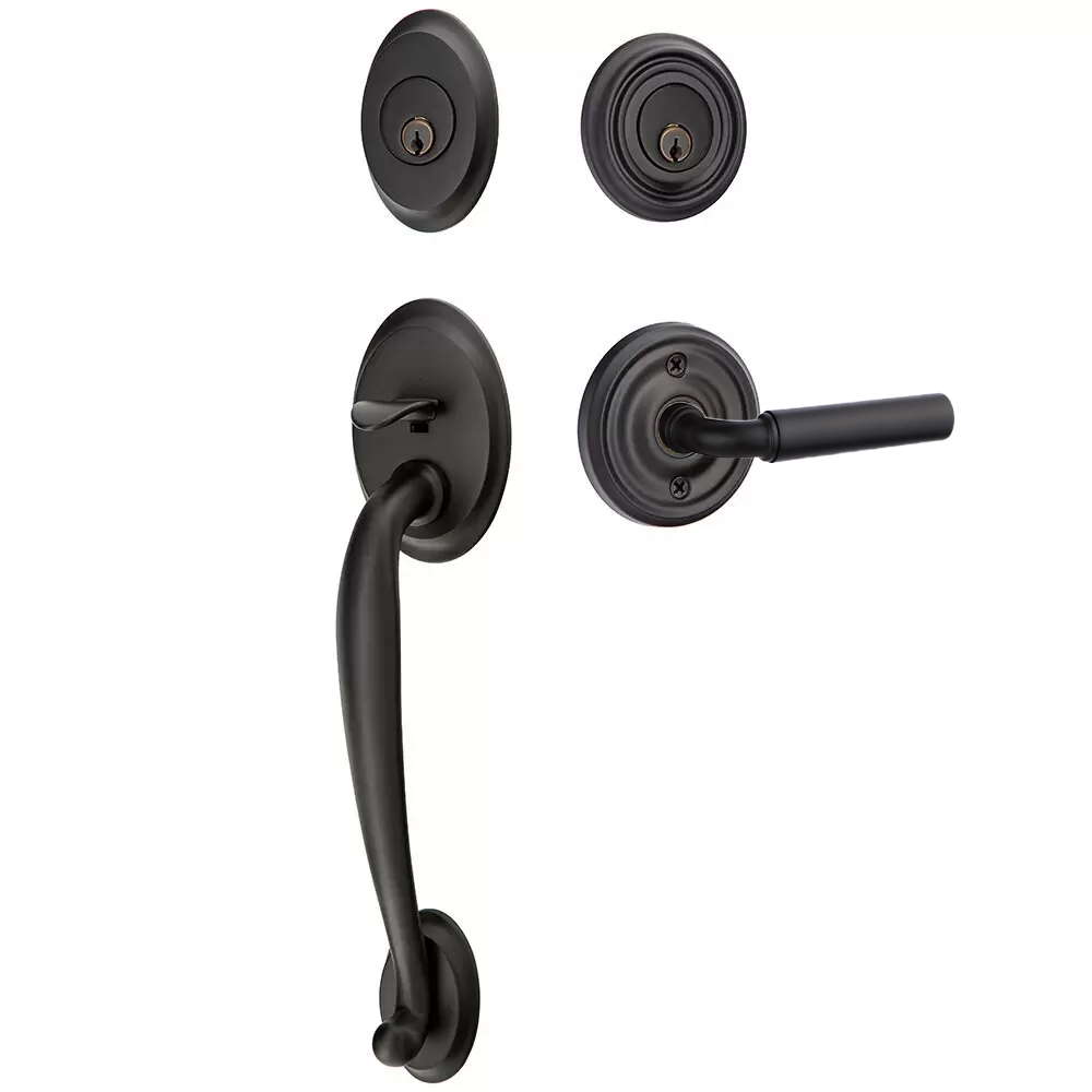 Emtek Saratoga Tubular Entryset Sectional with Manning Lever